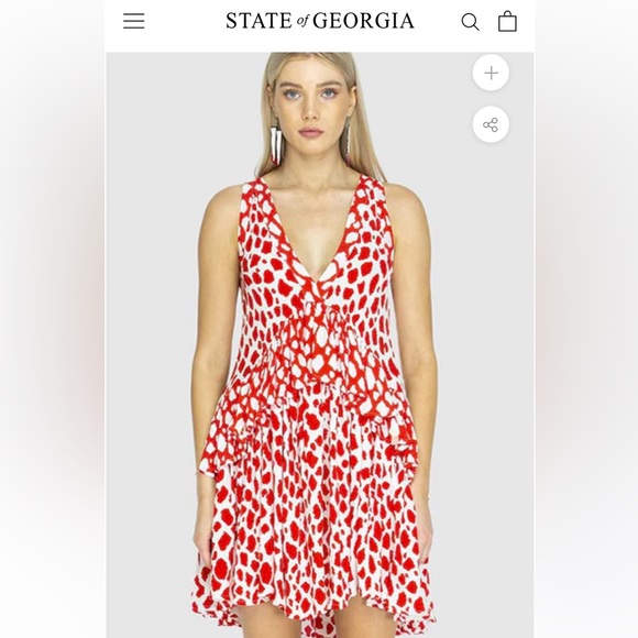 State of Georgia by Georgia Hall Printed Mini Dress - Picture 1 of 8